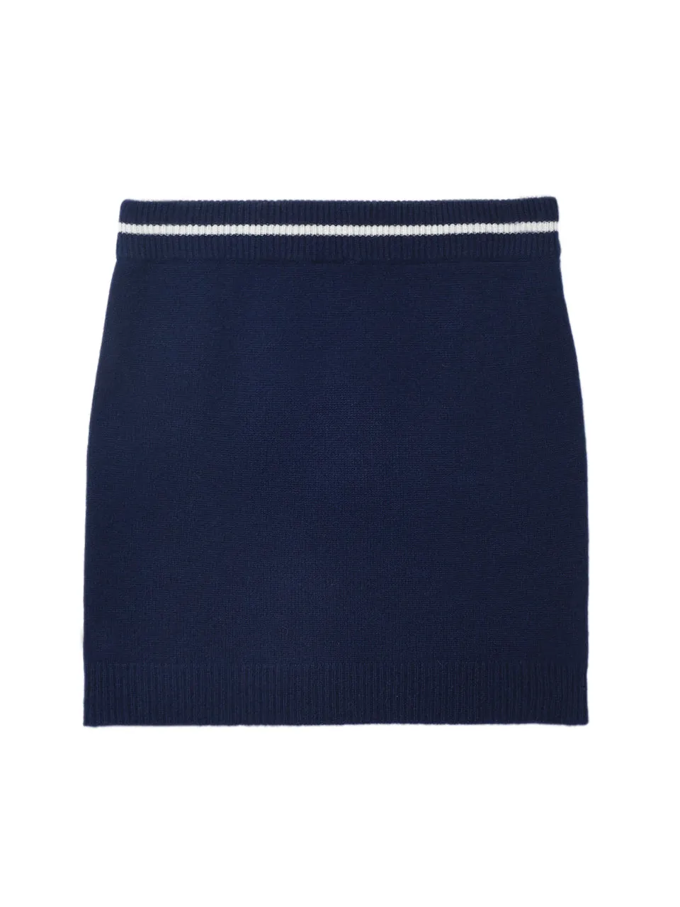 Cashmere Mini Skirt_Navy