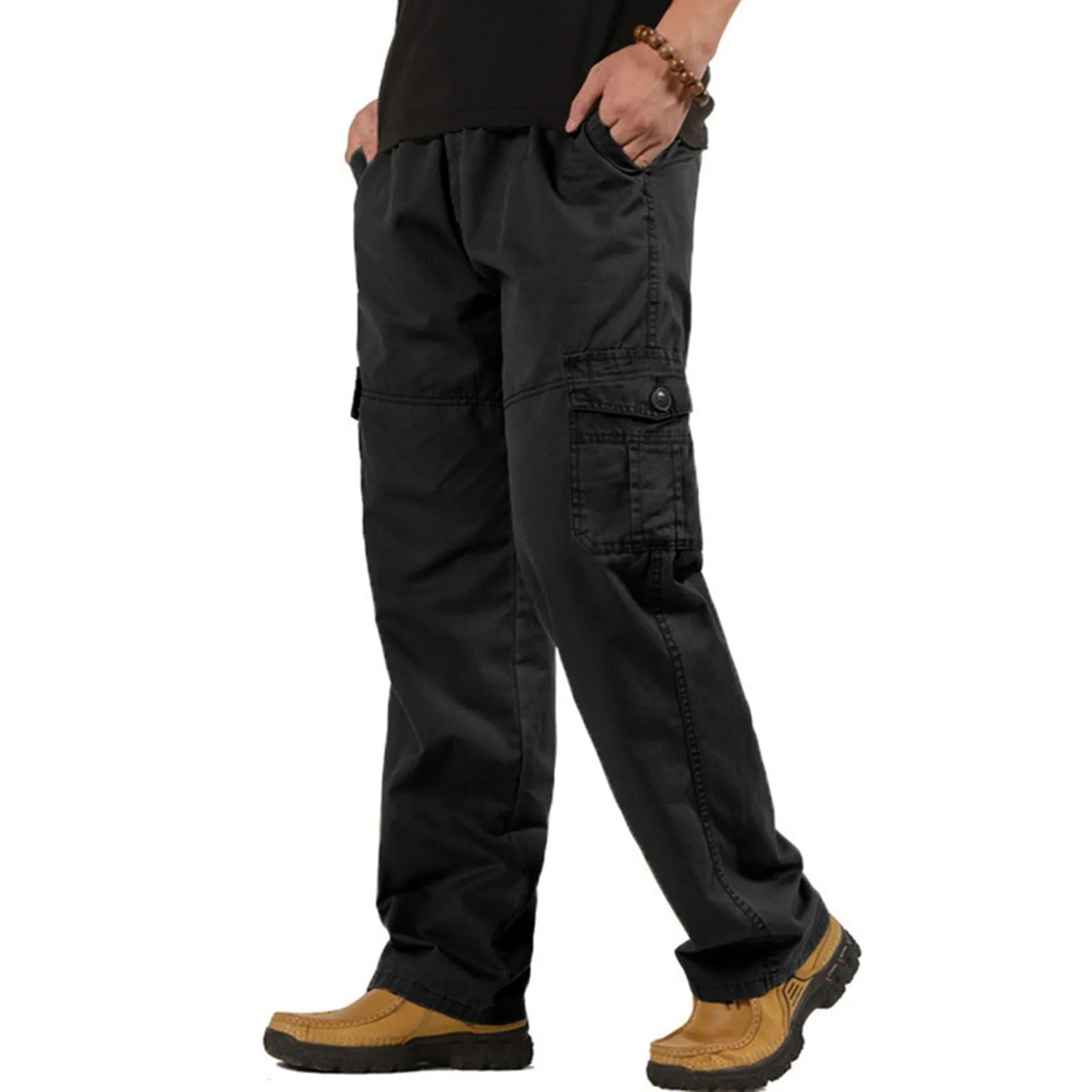 CASUAL 100%COTTON POCKET CARGO PANTS