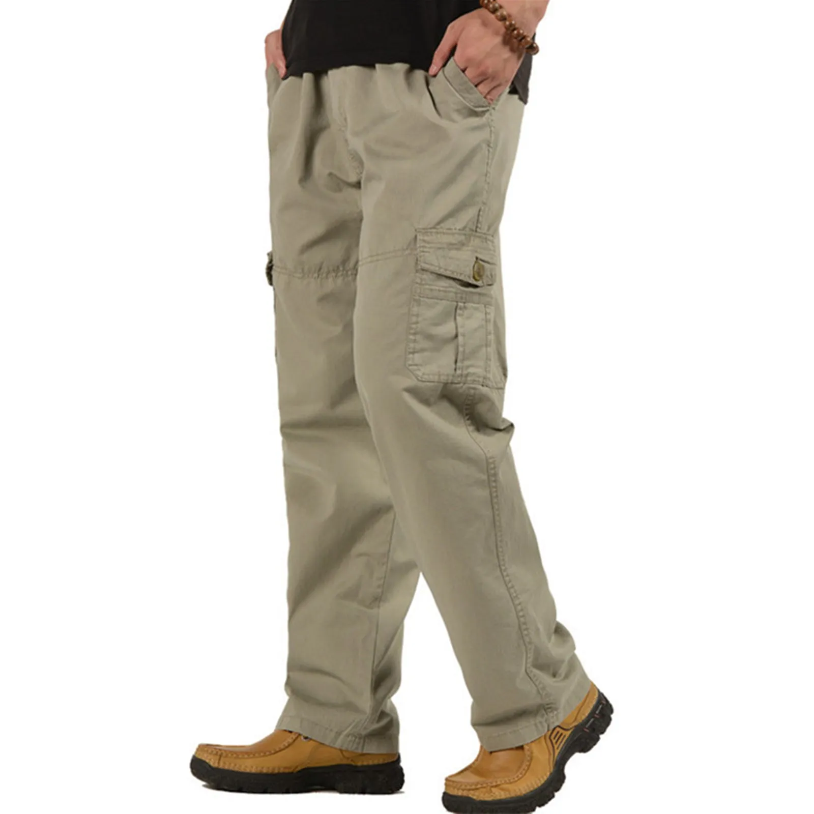 CASUAL 100%COTTON POCKET CARGO PANTS