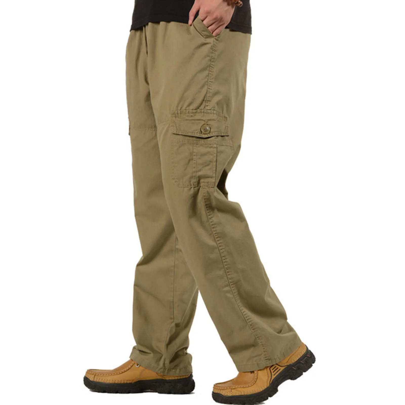 CASUAL 100%COTTON POCKET CARGO PANTS