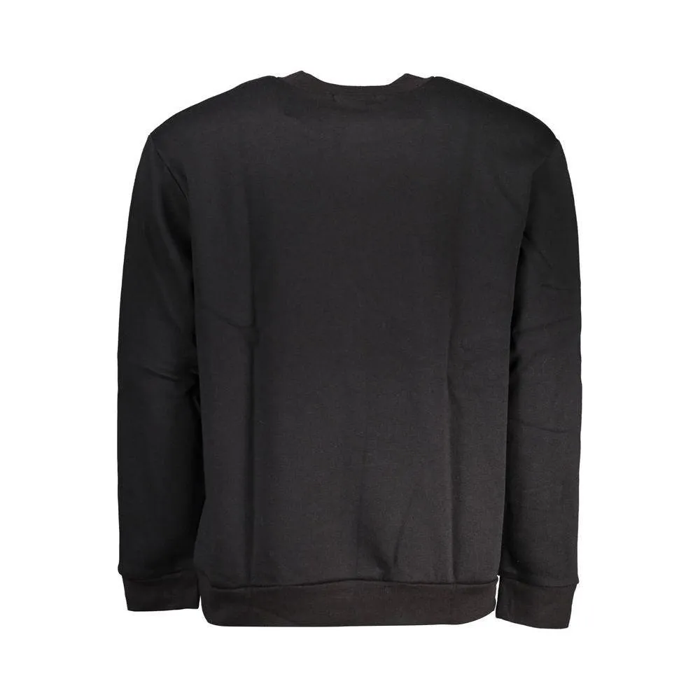 Cavalli Class Chic Fleece Crew Neck Sweatshirt in Black