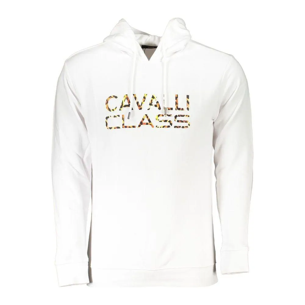 Cavalli Class White Cotton Men's Sweater