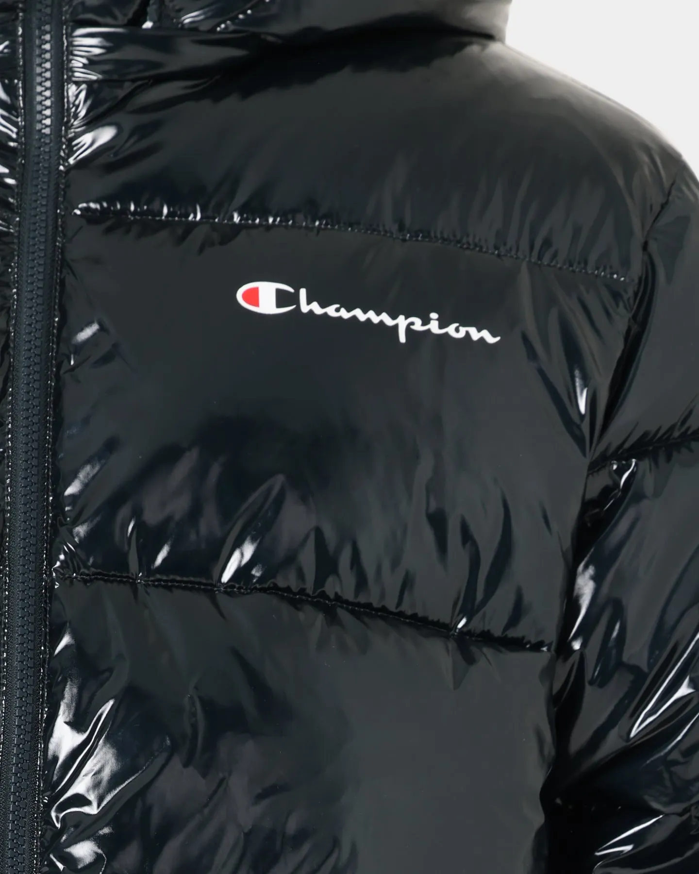 Champion High Shine Puffer Jacket Black