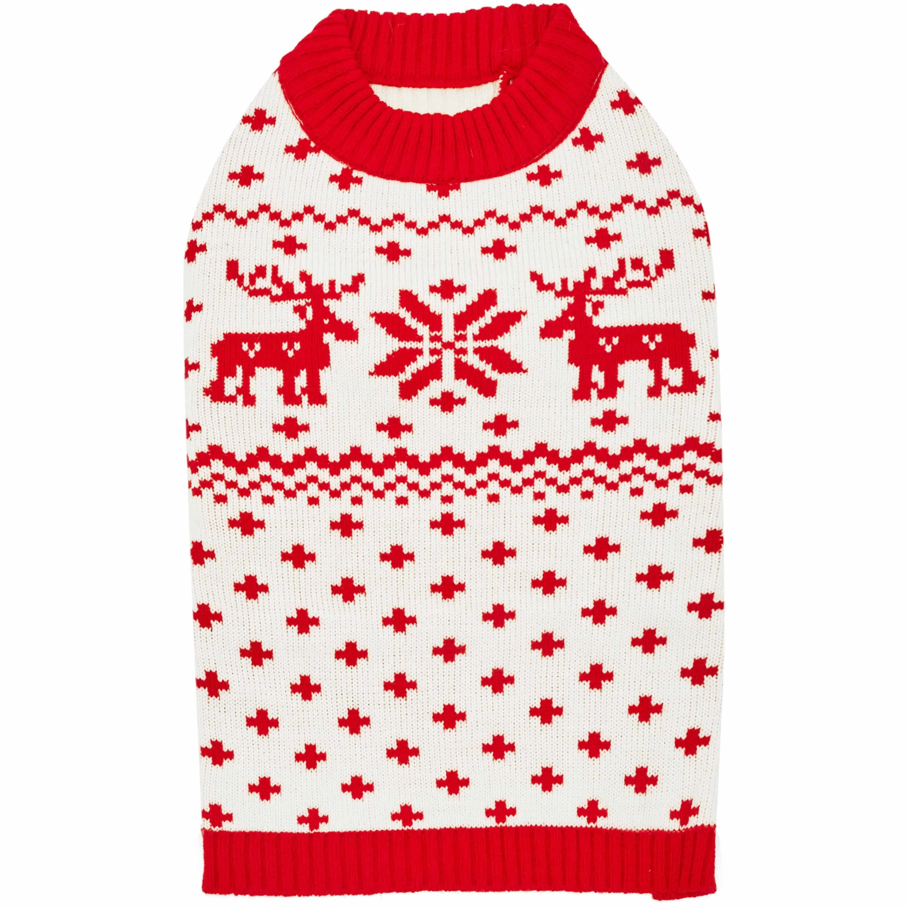 Christmas Reindeer Family Matching Sweater in Festive Red