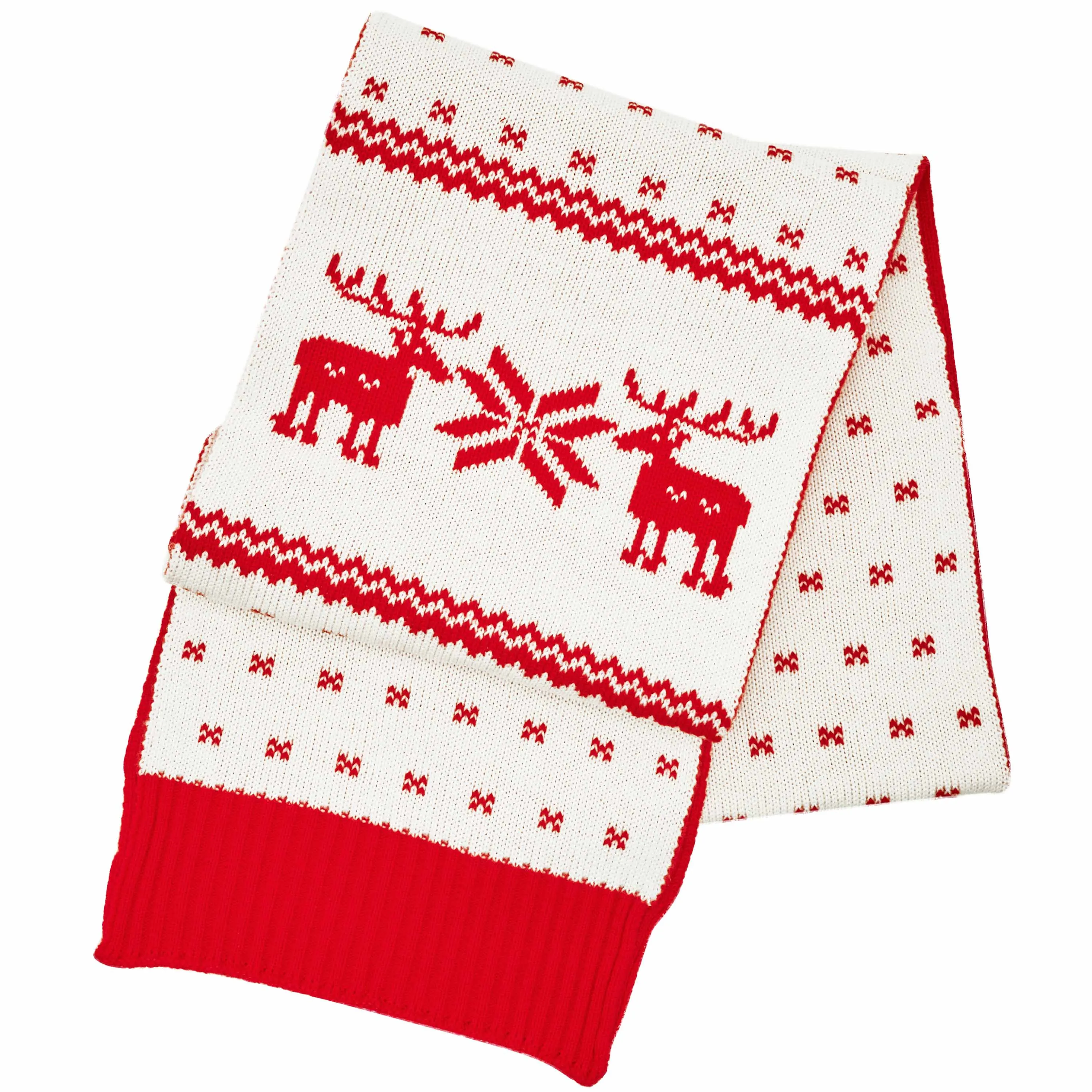 Christmas Reindeer Family Matching Sweater in Festive Red