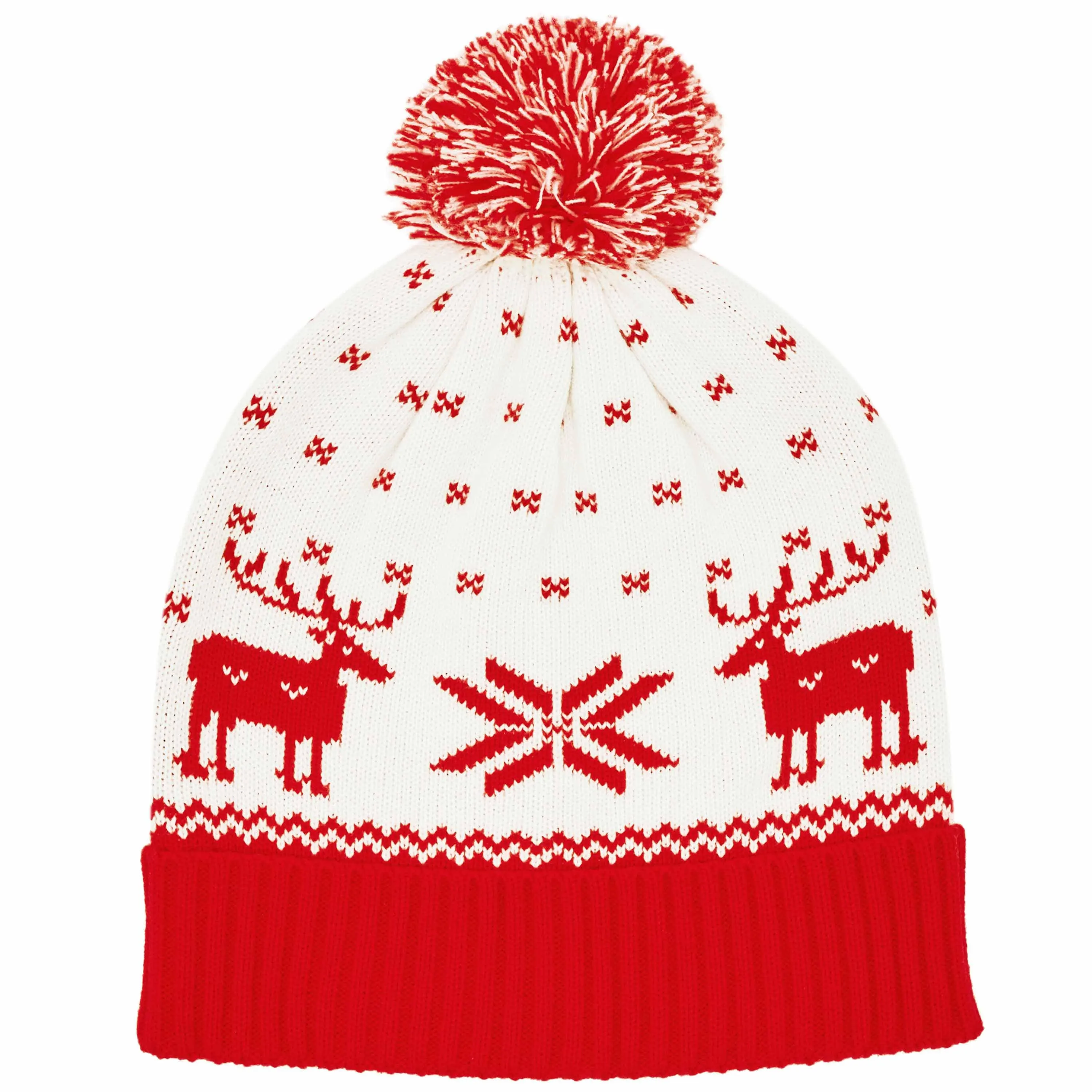 Christmas Reindeer Family Matching Sweater in Festive Red