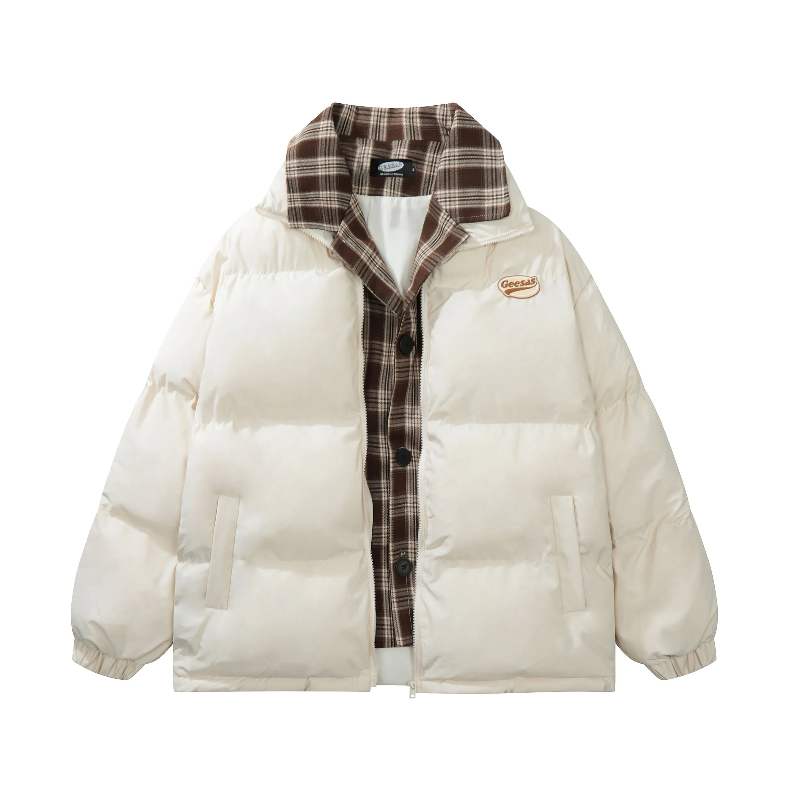 Classic Blend | Dual-Layered Beige Puffer