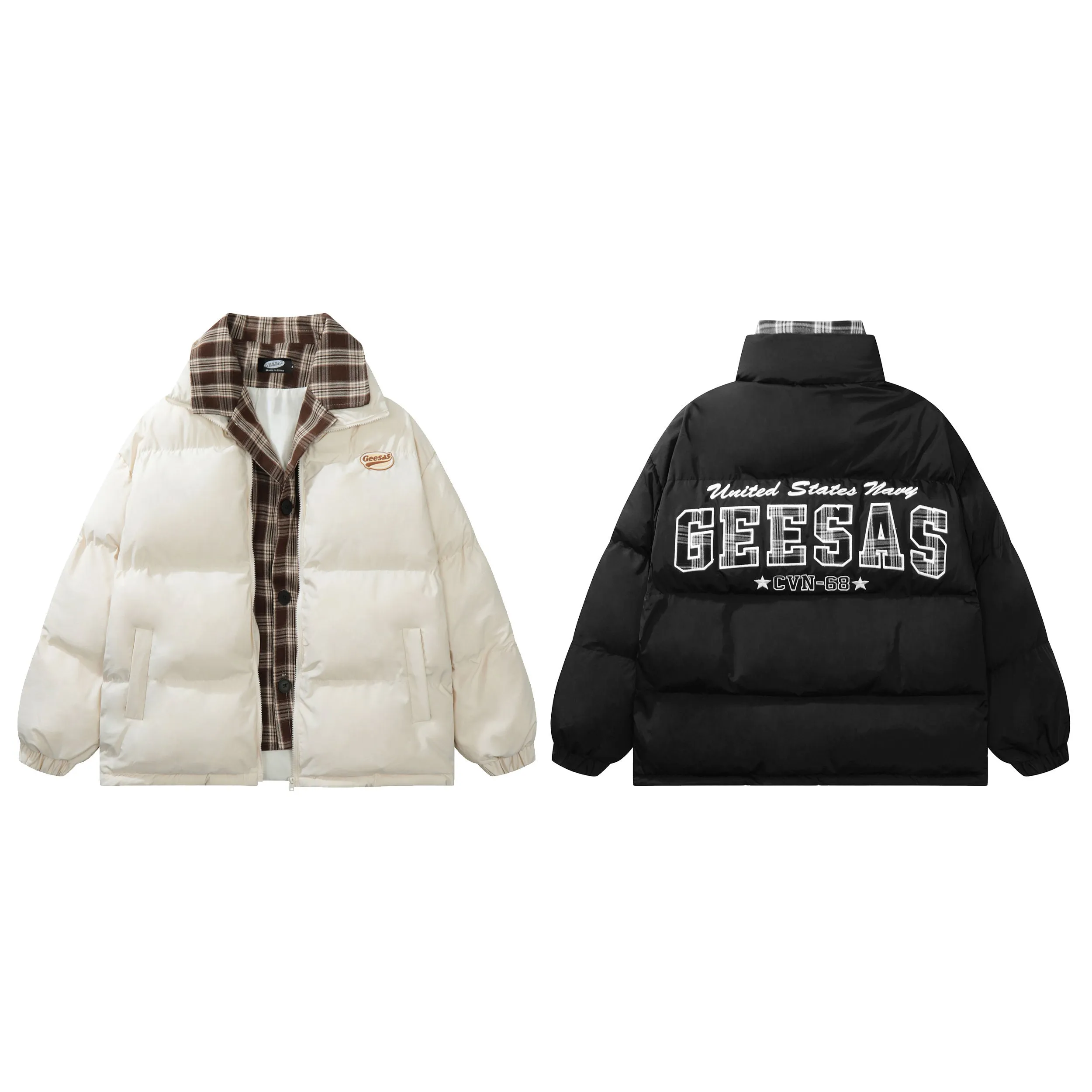 Classic Blend | Dual-Layered Beige Puffer