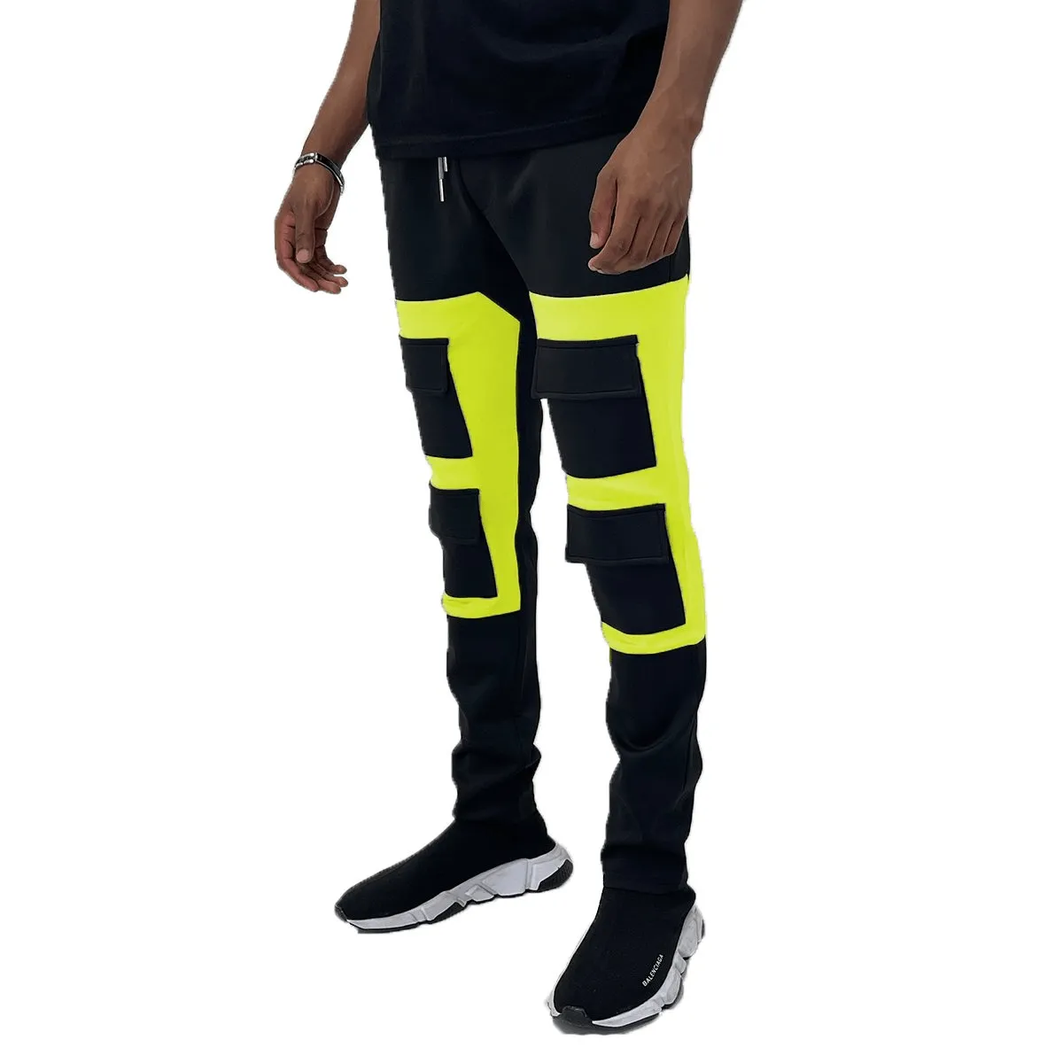 Color Block Cargo Track Pants