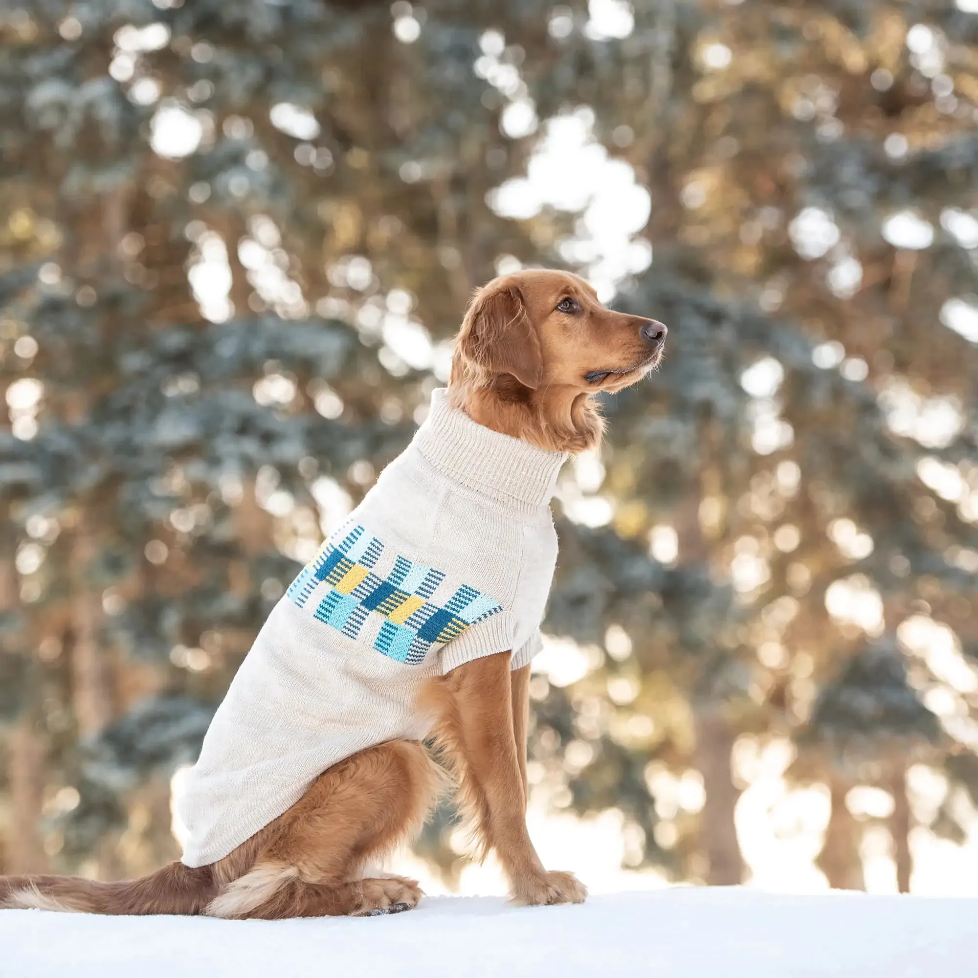 Comfy Winter Sailor Dog Sweater - Oatmeal Mix