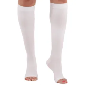 Compression Socks for Women & Men Circulation  (1 Pair) 15-20 mmHg is Best Support - Anti Embolism Hose, Compression Stockings - Open Toe