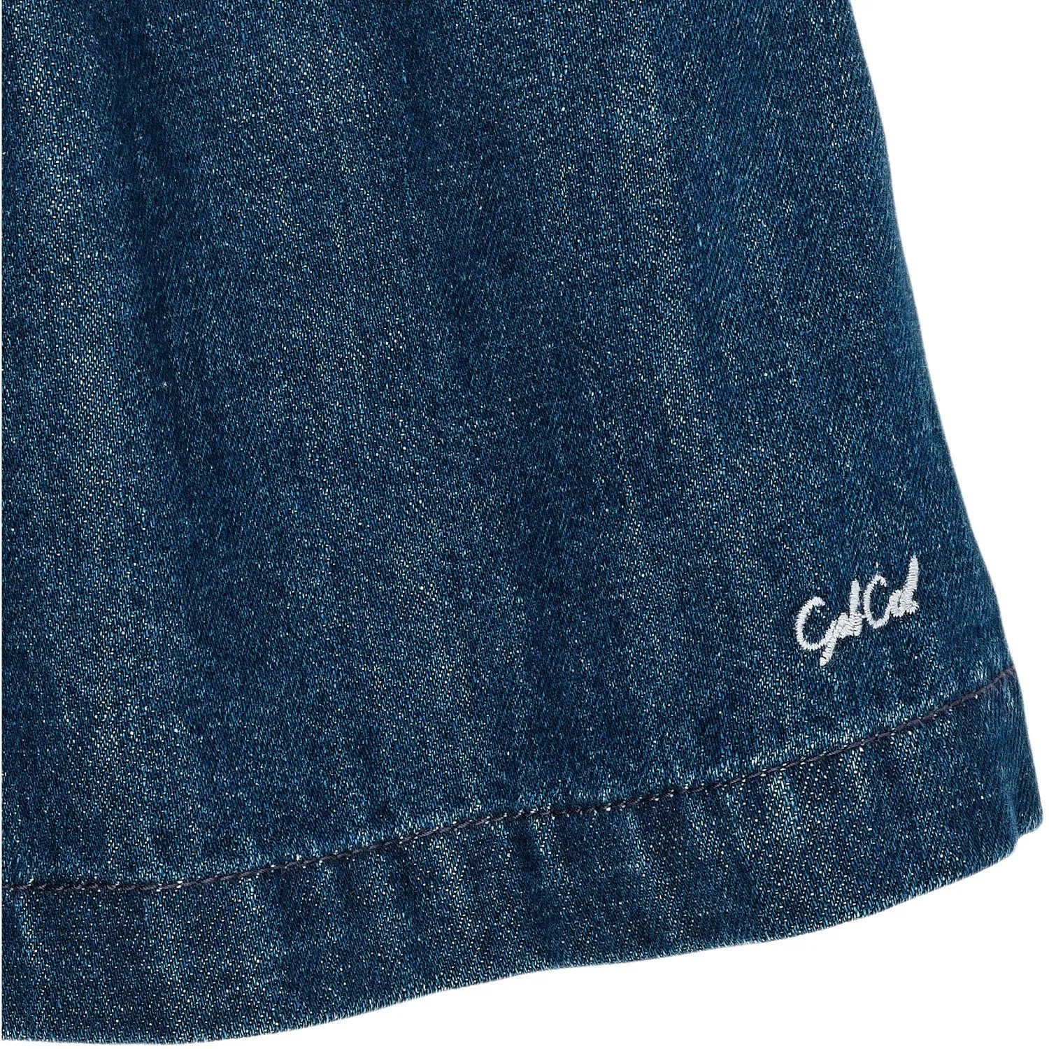 Copenhagen Colors Dark Indigo Blue Washed Organic Pocket Skirt