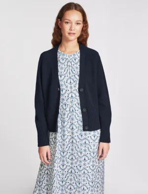 Courtney Cashmere Blend Cardigan - Navy