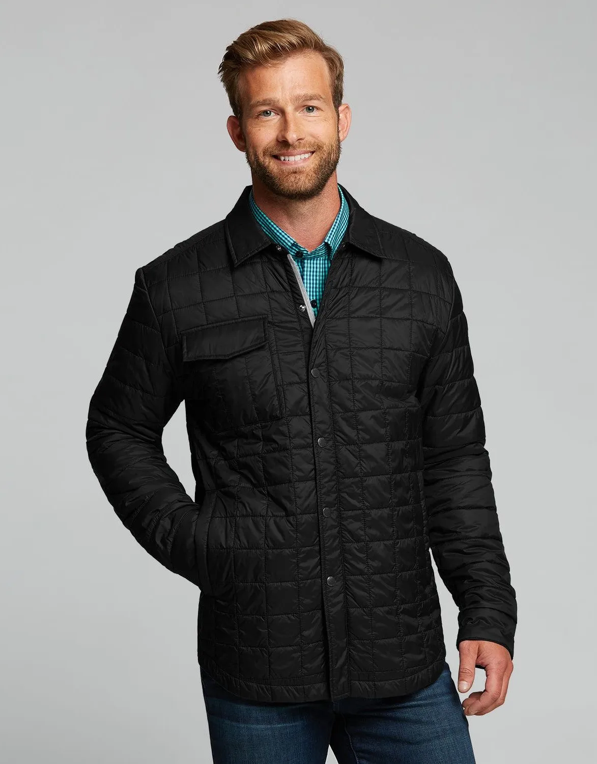 Cutter & Buck - Rainier PrimaLoft® Mens Eco Insulated Quilted Shirt Jacket