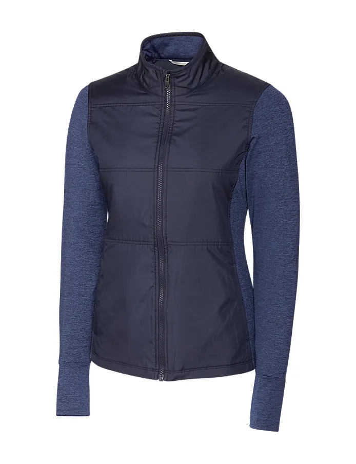 Cutter & Buck - Stealth Hybrid Quilted Womens Full Zip Windbreaker Jacket