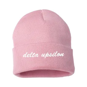 Delta Upsilon Pink Sweetheart Beanie