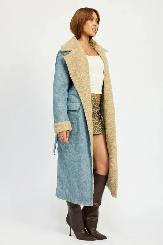 DENIM MAXI COAT