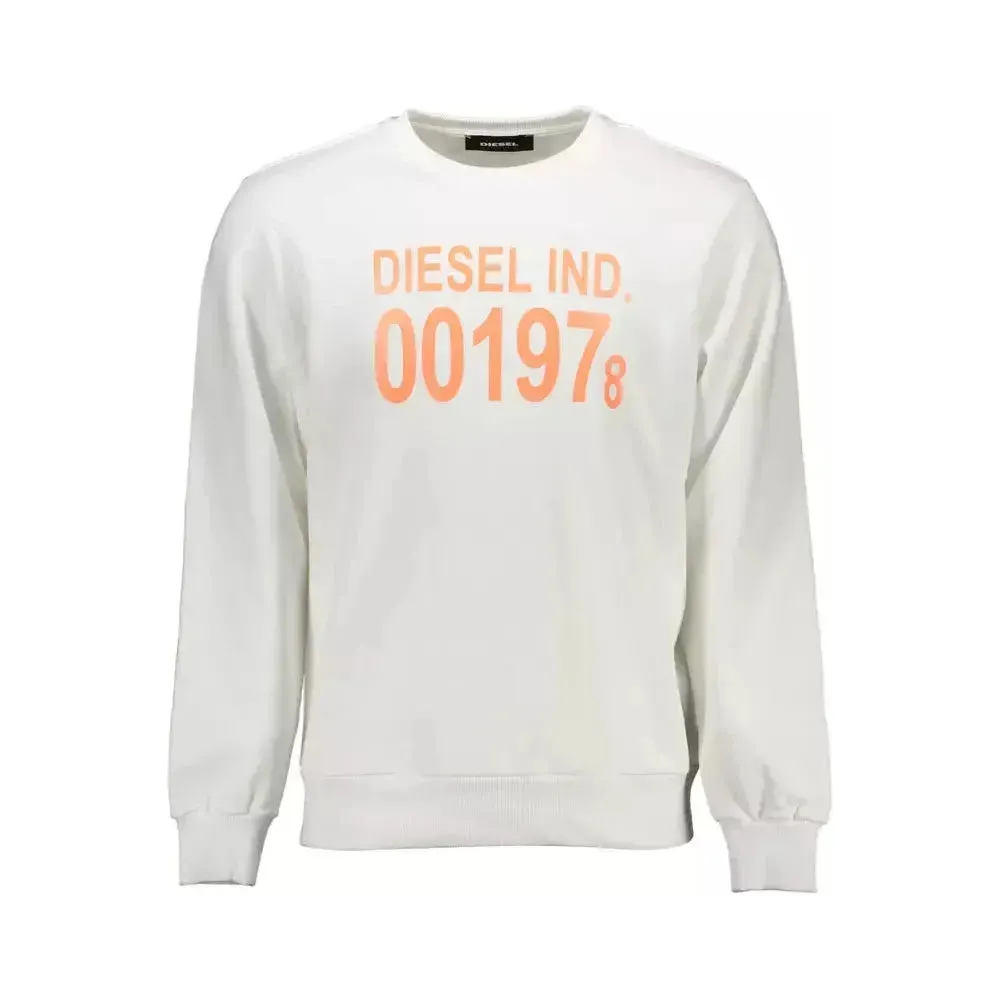 Diesel White Cotton Men's Sweater