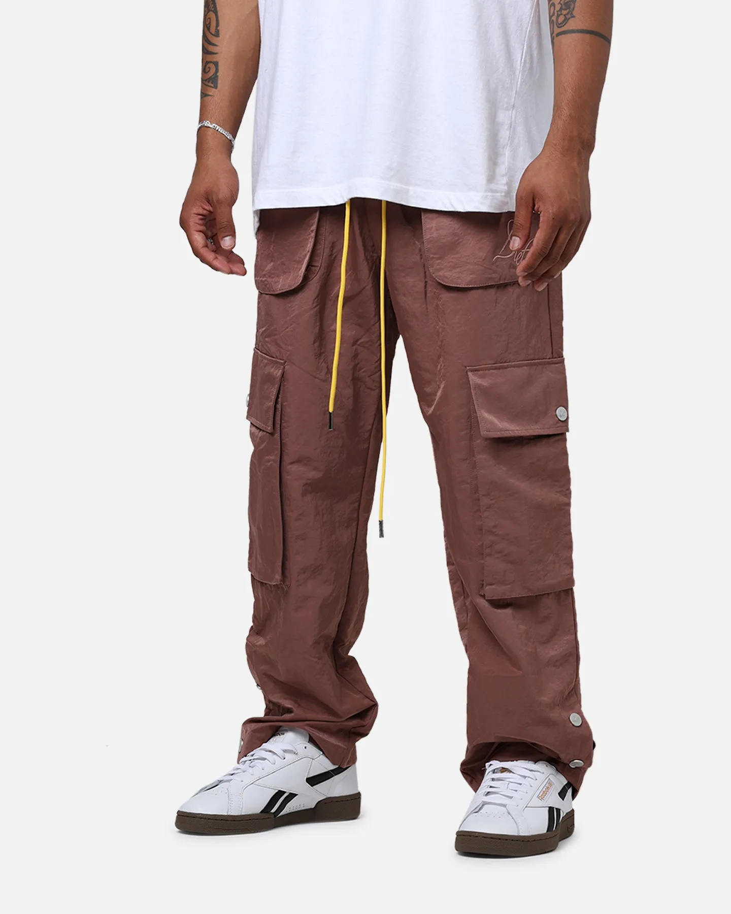 Diet Starts Monday Nylon Cargo Pants Dusty Rose