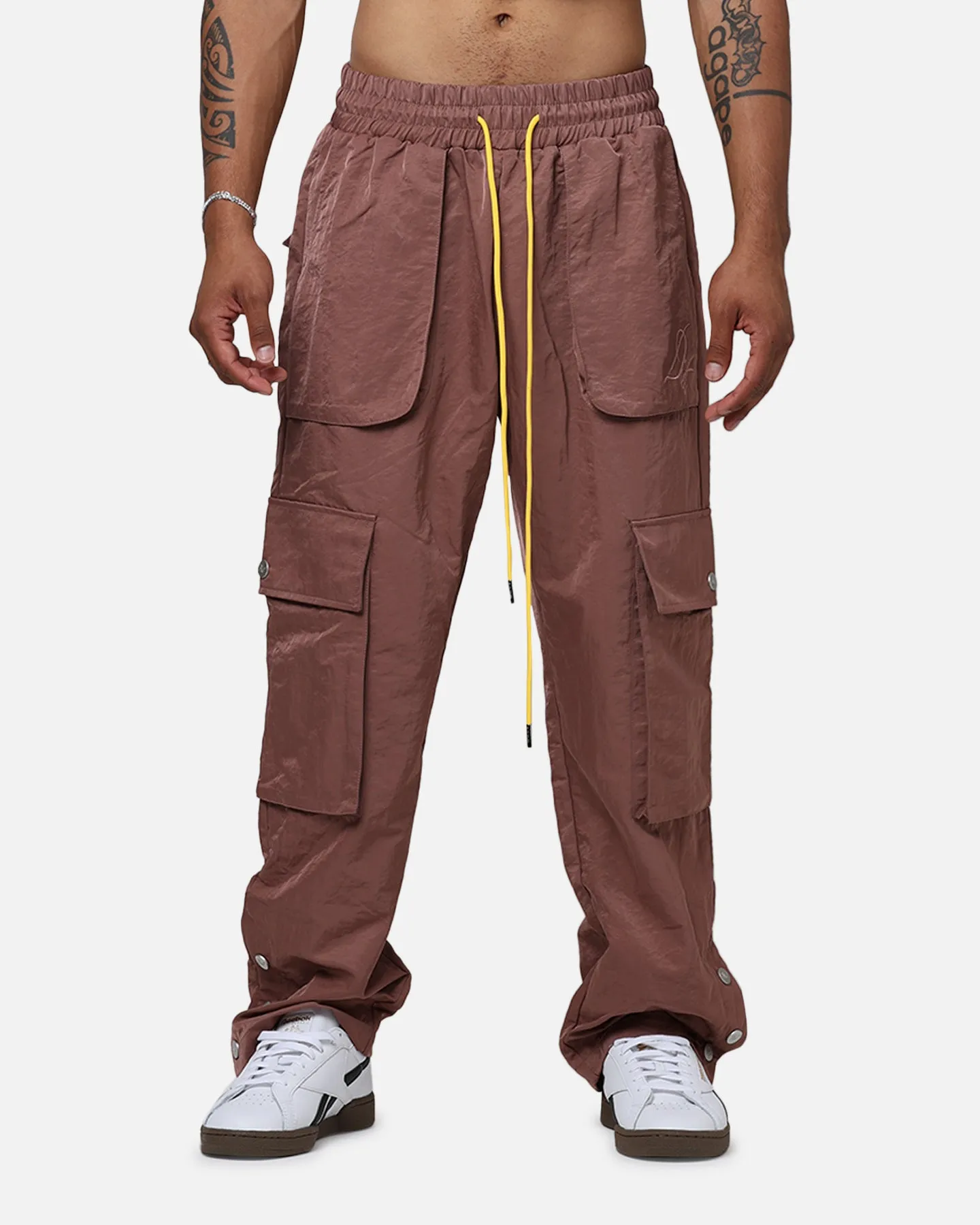 Diet Starts Monday Nylon Cargo Pants Dusty Rose