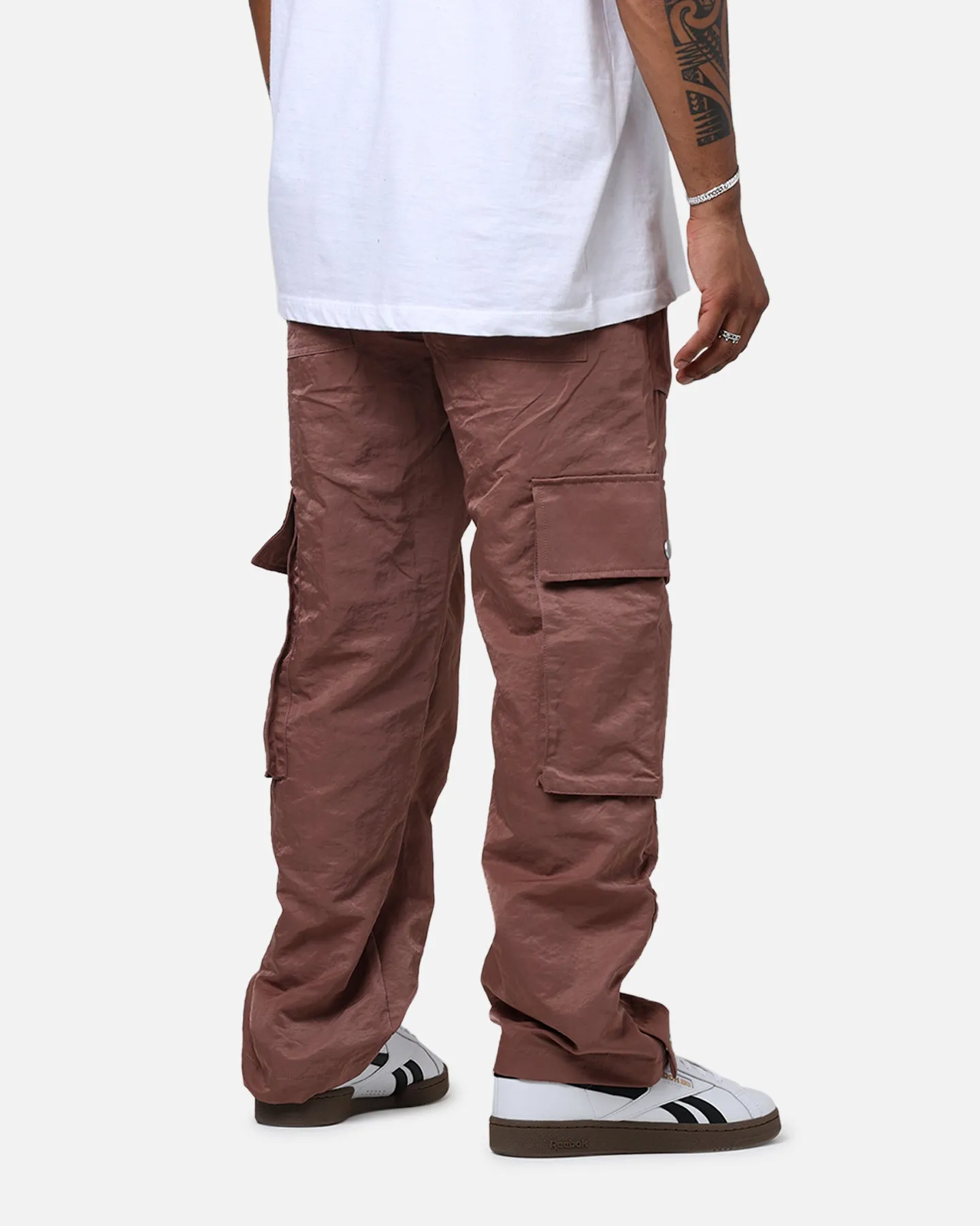 Diet Starts Monday Nylon Cargo Pants Dusty Rose