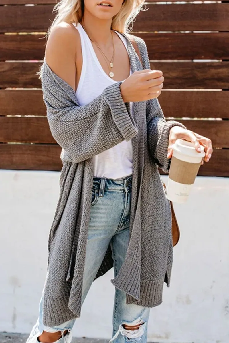 Dunnmall Long Sleeve Knit Cardigan