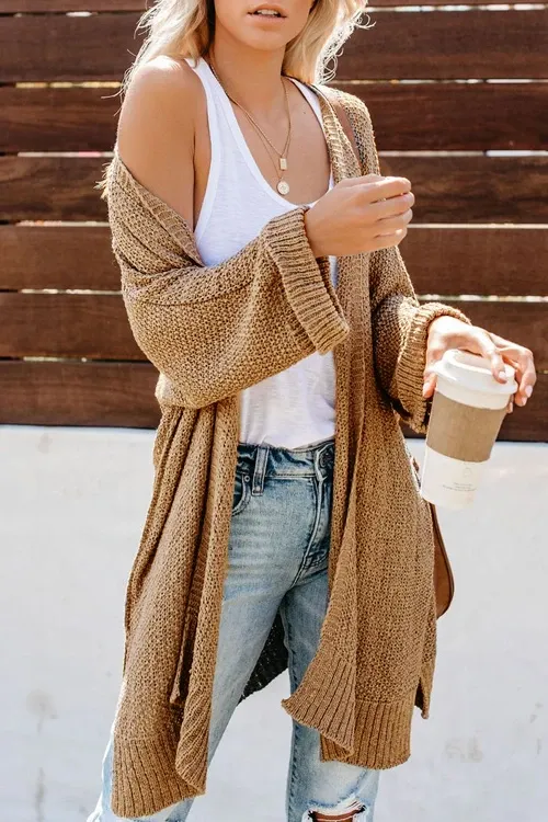 Dunnmall Long Sleeve Knit Cardigan