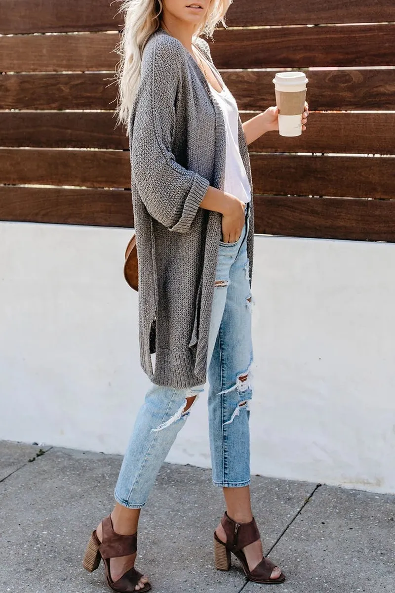 Dunnmall Long Sleeve Knit Cardigan