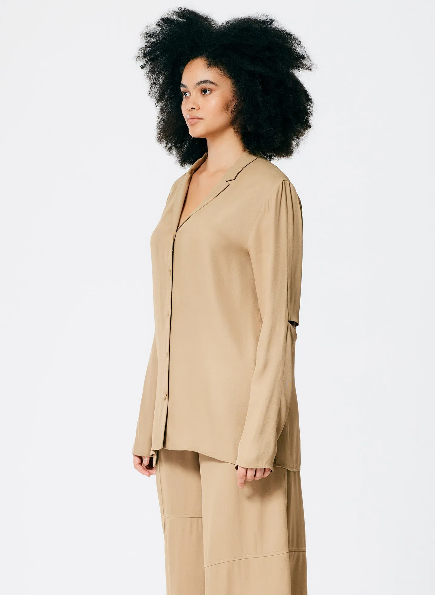 Eco Acetate Viscose Shirt Jacket