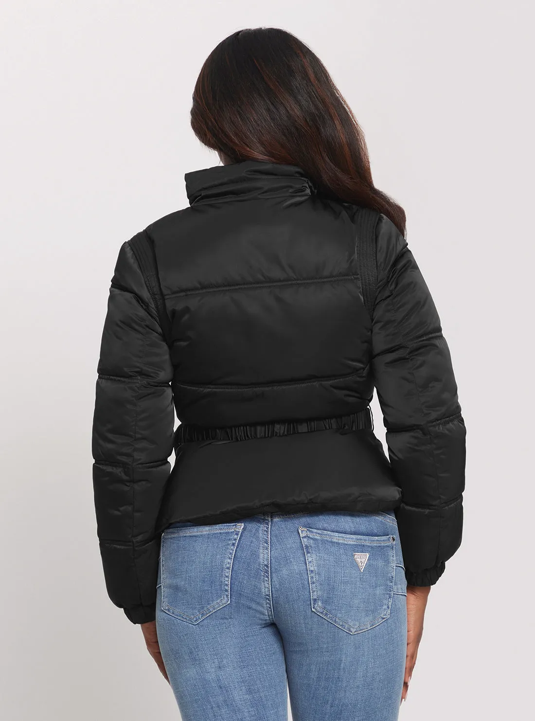 Eco Black Lucia Bum Bag Puffer Jacket