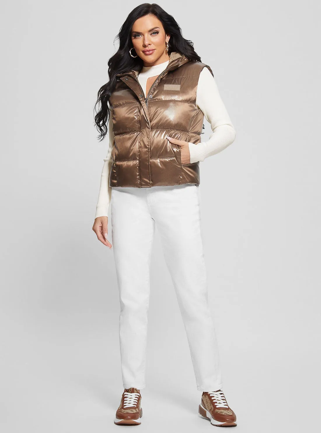 Eco Bronze Noemi Puffer Vest Jacket