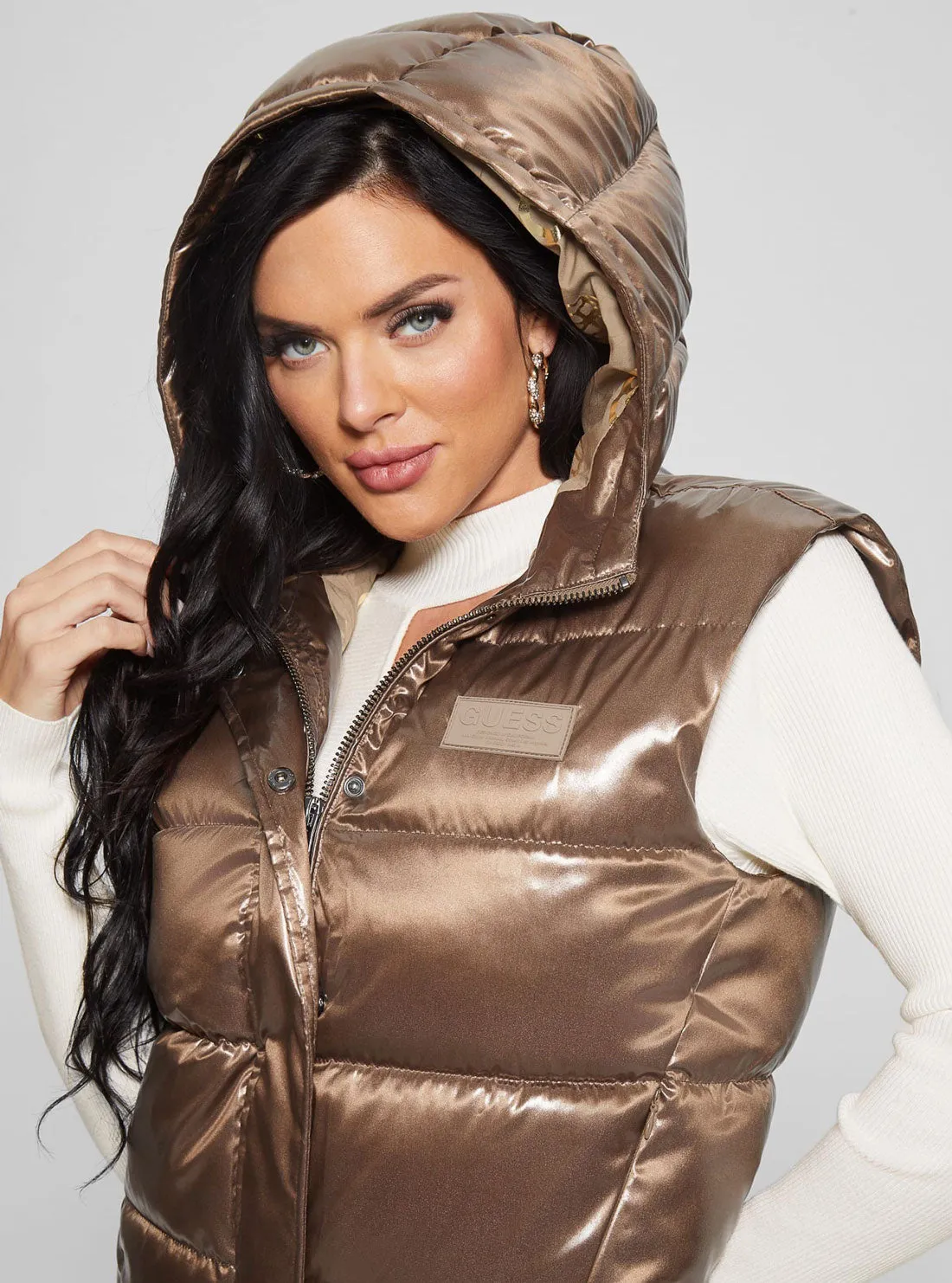 Eco Bronze Noemi Puffer Vest Jacket