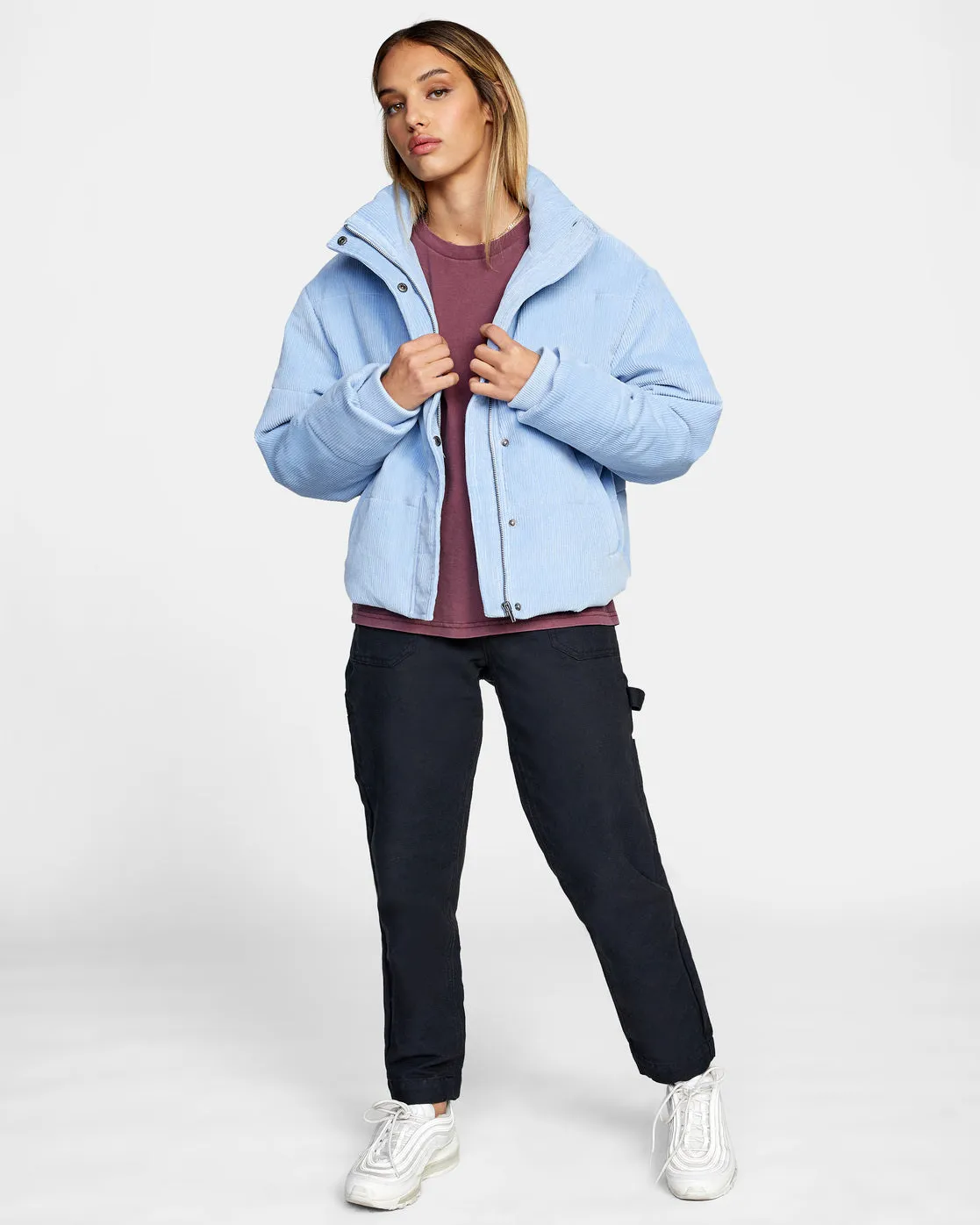 Eezeh Corduroy Puffer Jacket - Iris