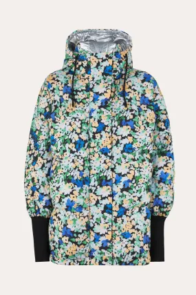 Elaina Puffer Jacket - Floral Pointillism