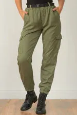 Elan Olive Terrance Cargo Joggers