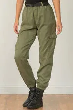 Elan Olive Terrance Cargo Joggers