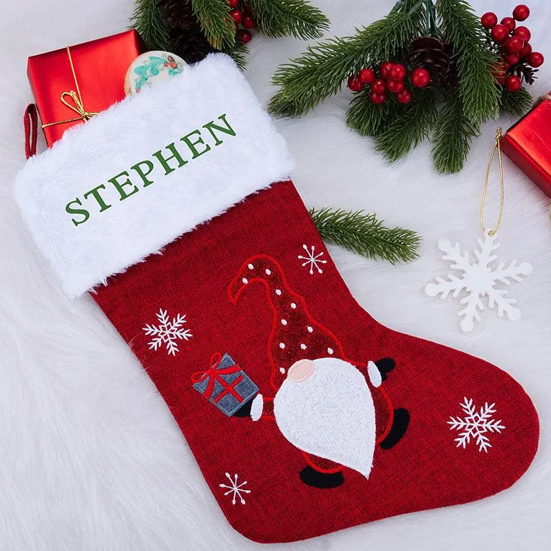 Embroidered Christmas Stocking