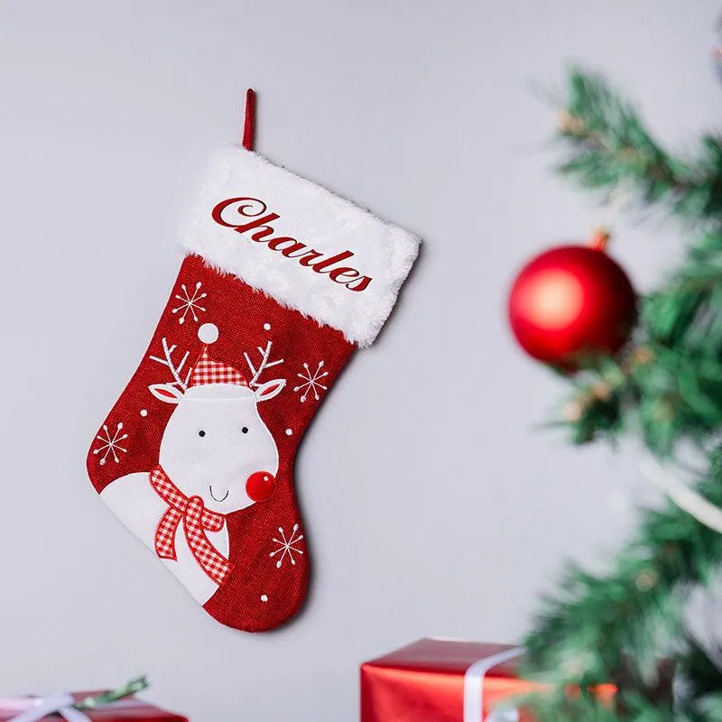 Embroidered Christmas Stocking