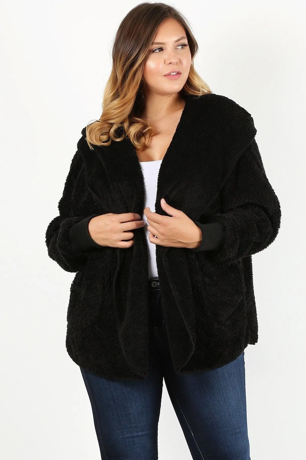 Faux Fur Jacket Plus Size