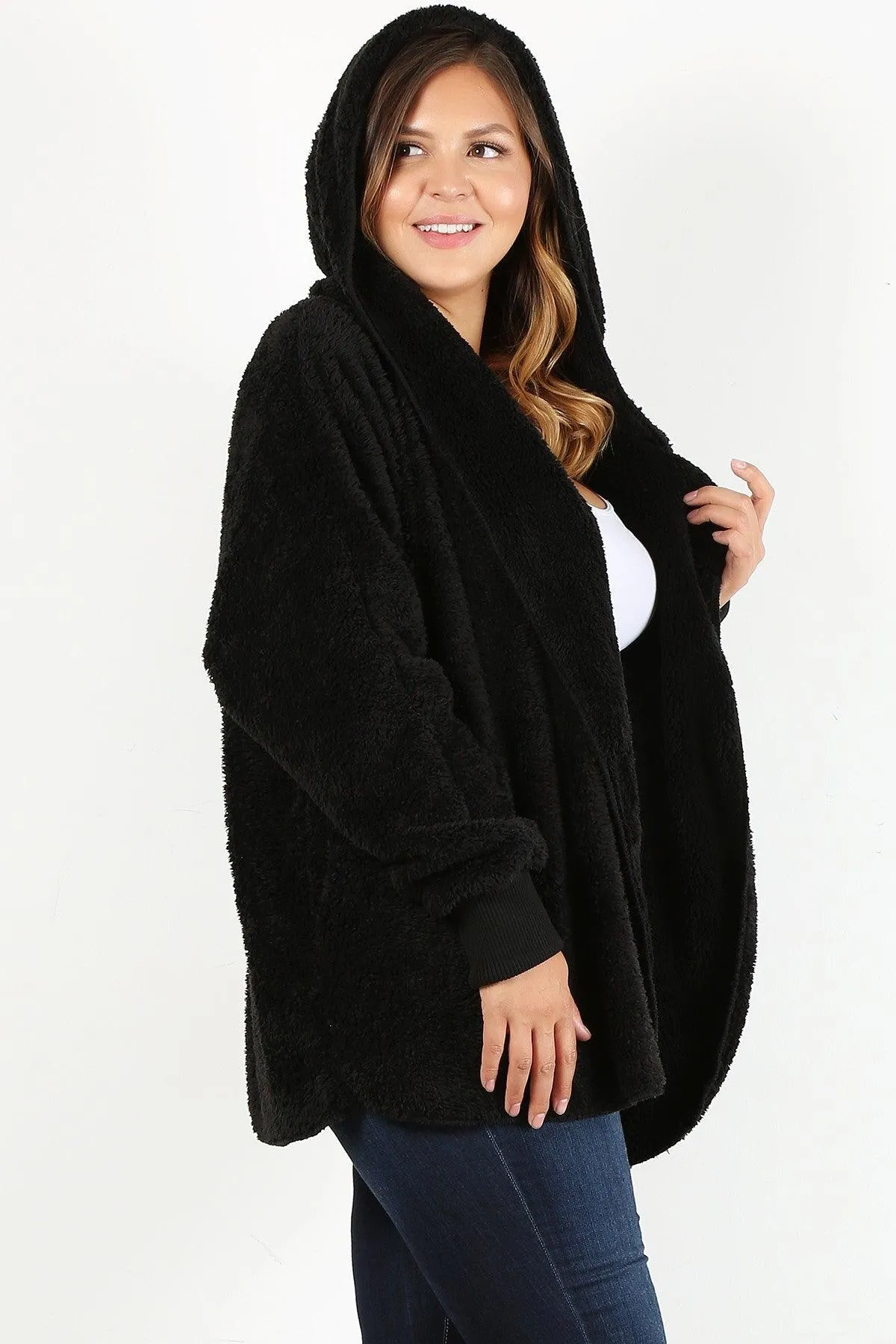 Faux Fur Jacket Plus Size