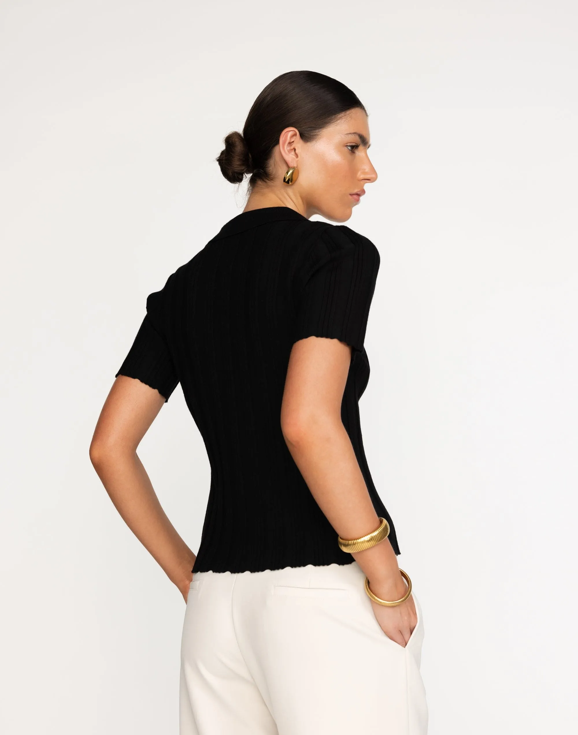 Fran Knit Top (Black)