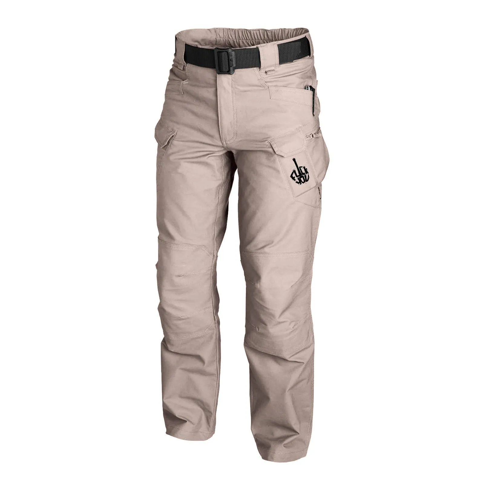 FXXK OUTDOOR WEARABLE QUICK DRY MULTI-POCKET CARGO PANTS WITHOUT BELT