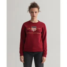 GANT Archive Shield Crew Neck Sweatshirt - Mahogany Red 4204688