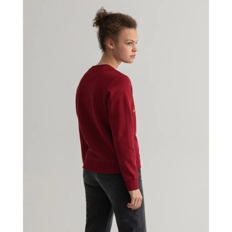 GANT Archive Shield Crew Neck Sweatshirt - Mahogany Red 4204688