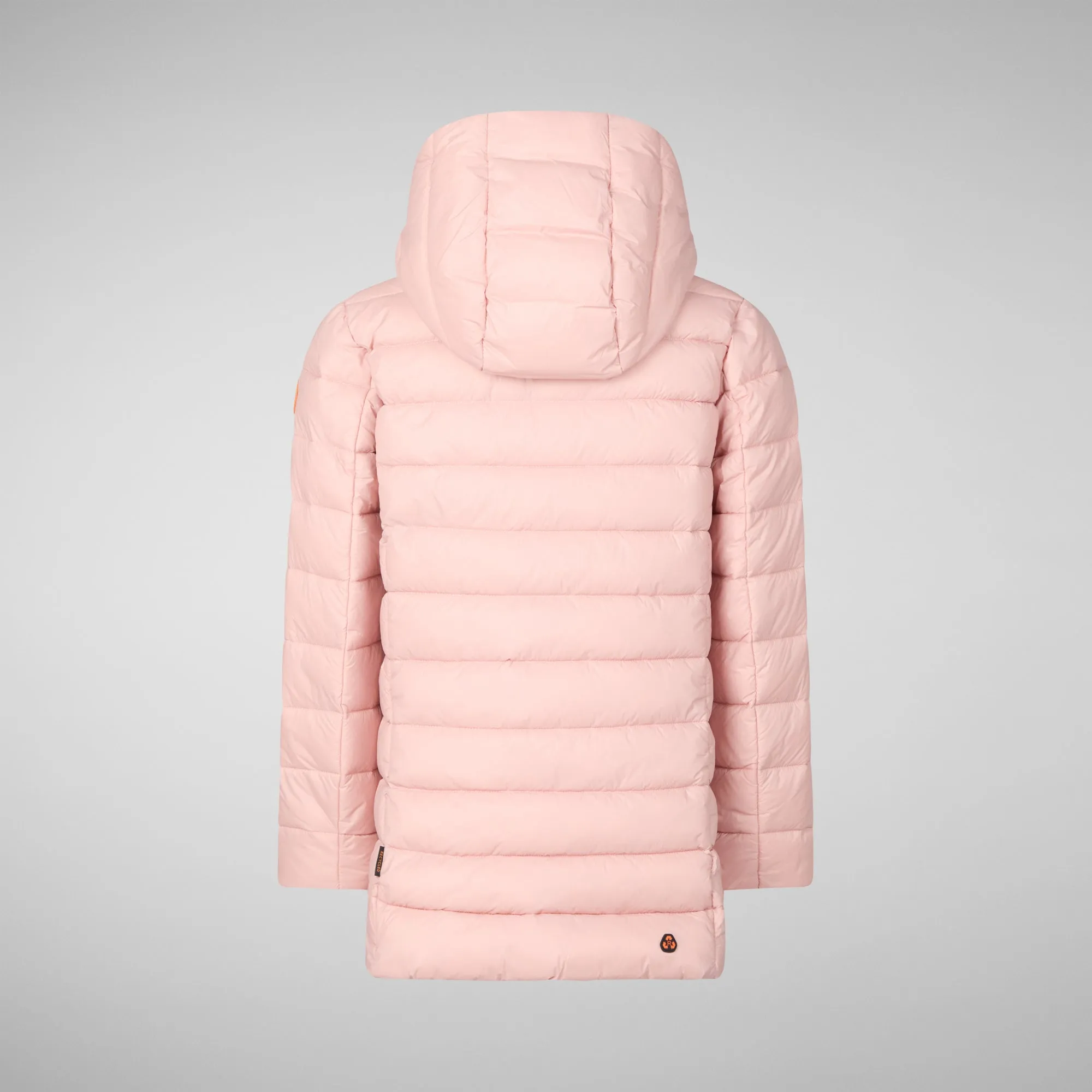 Girls' animal free puffer jacket Pricilla in blush pink