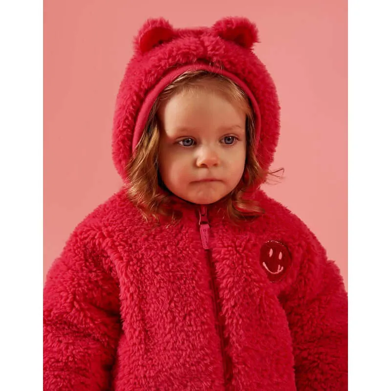 Girls Pink Vivi Teddy Jacket