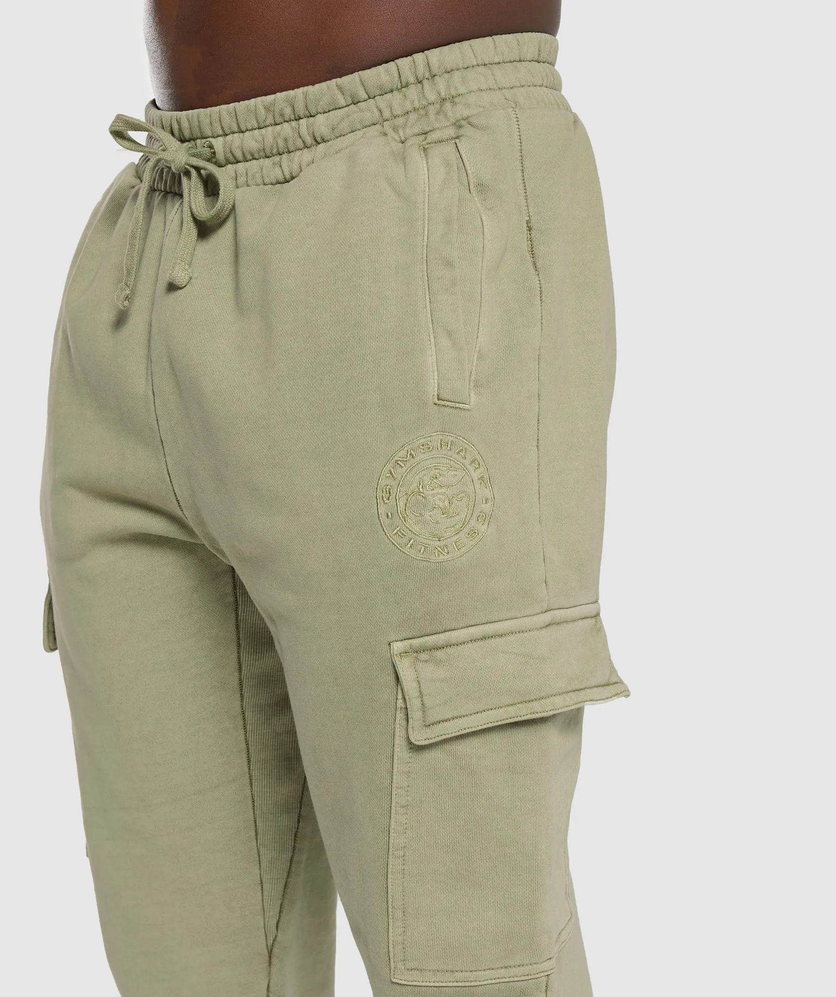 Gymshark Premium Legacy Cargo Pants - Natural Sage Green