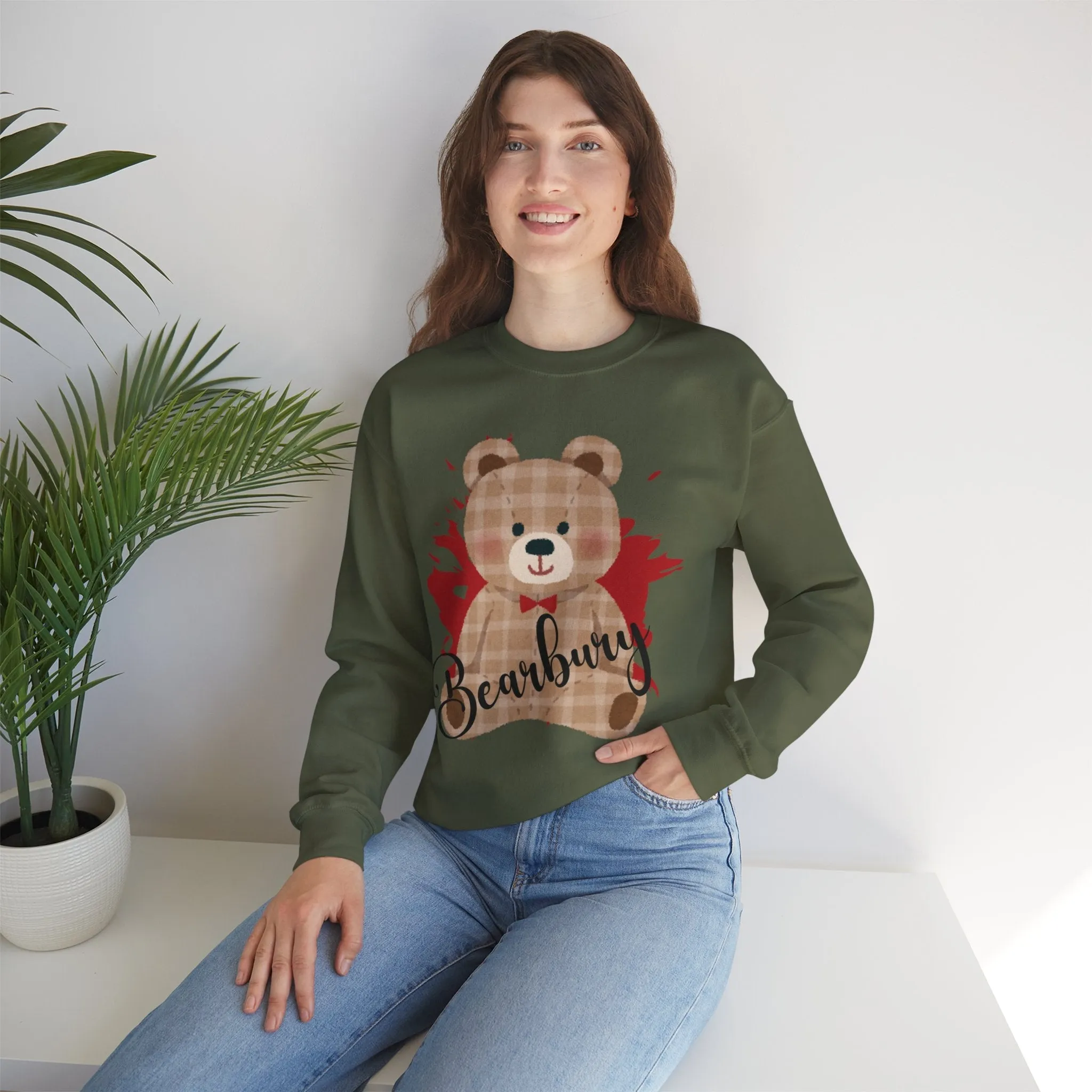 Heavy Blend Crewneck Bearbury Sweatshirt : Cozy Comfort Meets Bold Style for women