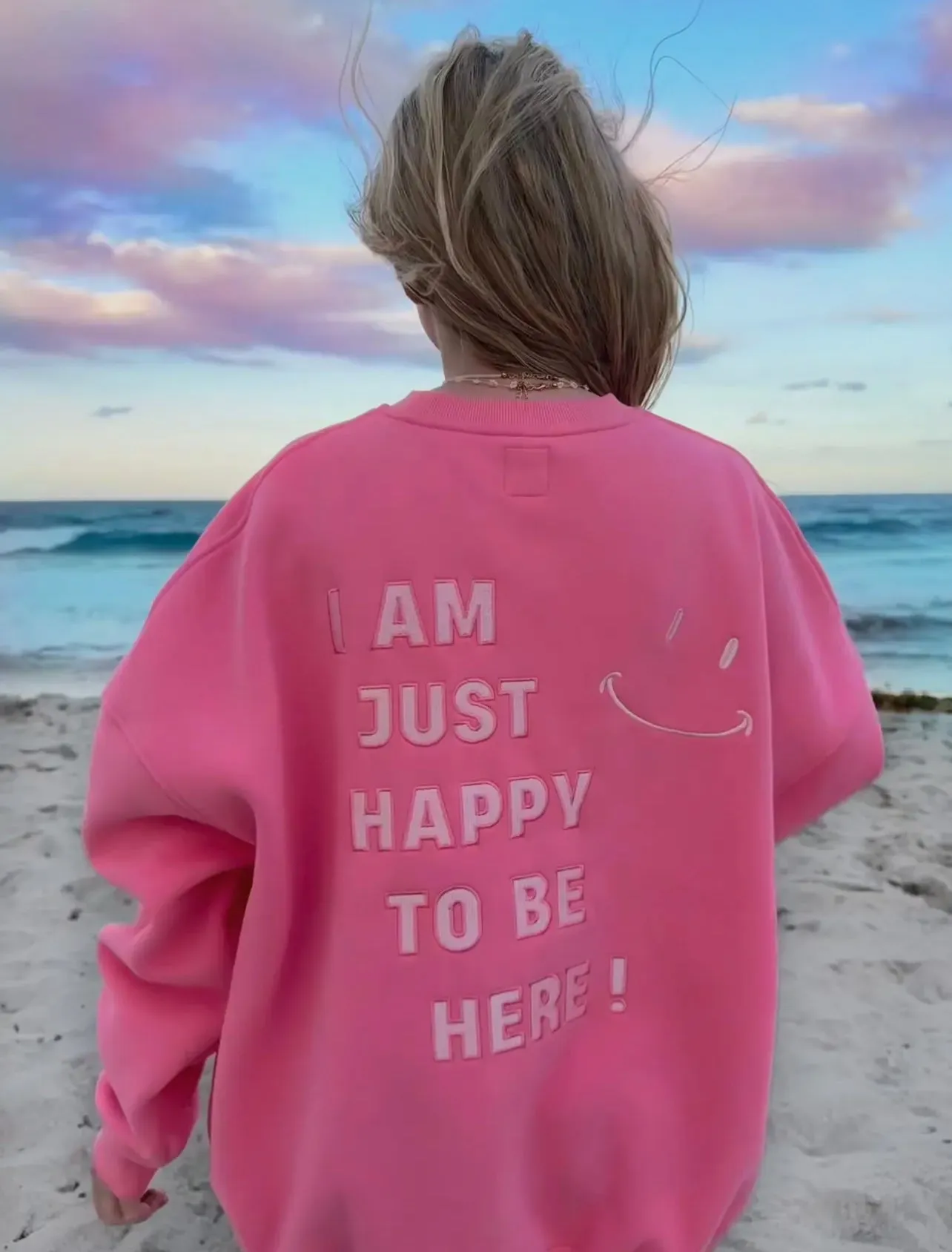 I Am Happy To Be Here Luxe Sweatshirt