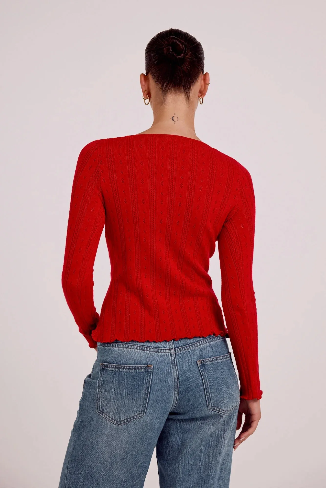 Isabelle Quinn - Aliya Knit Top - Crimson